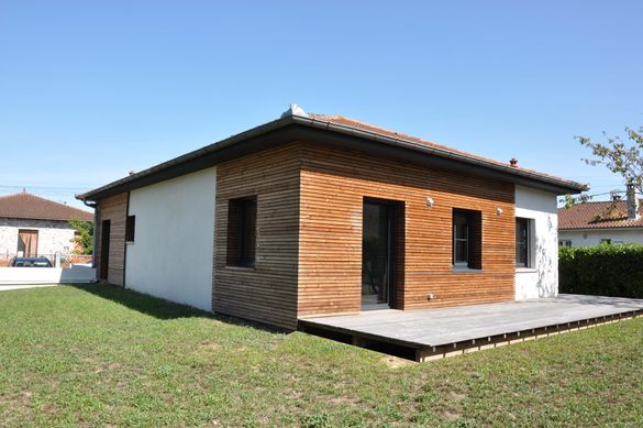 terrasse et bardage bois sur jardin