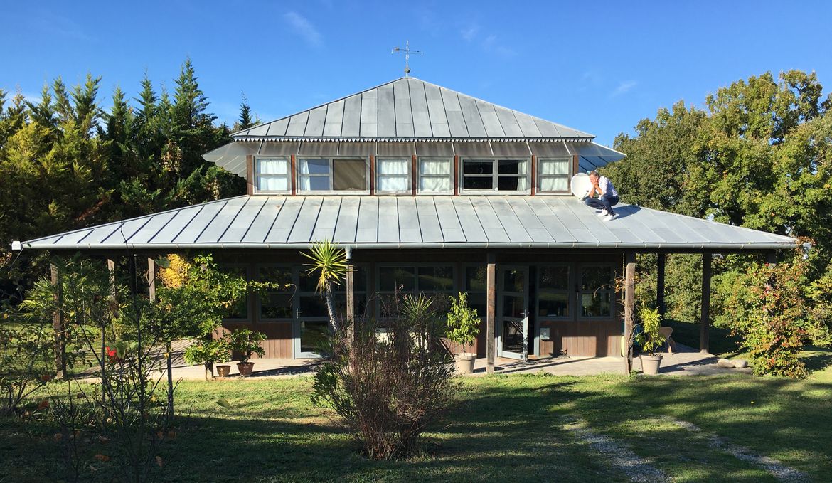 maison bois, toiture zinc